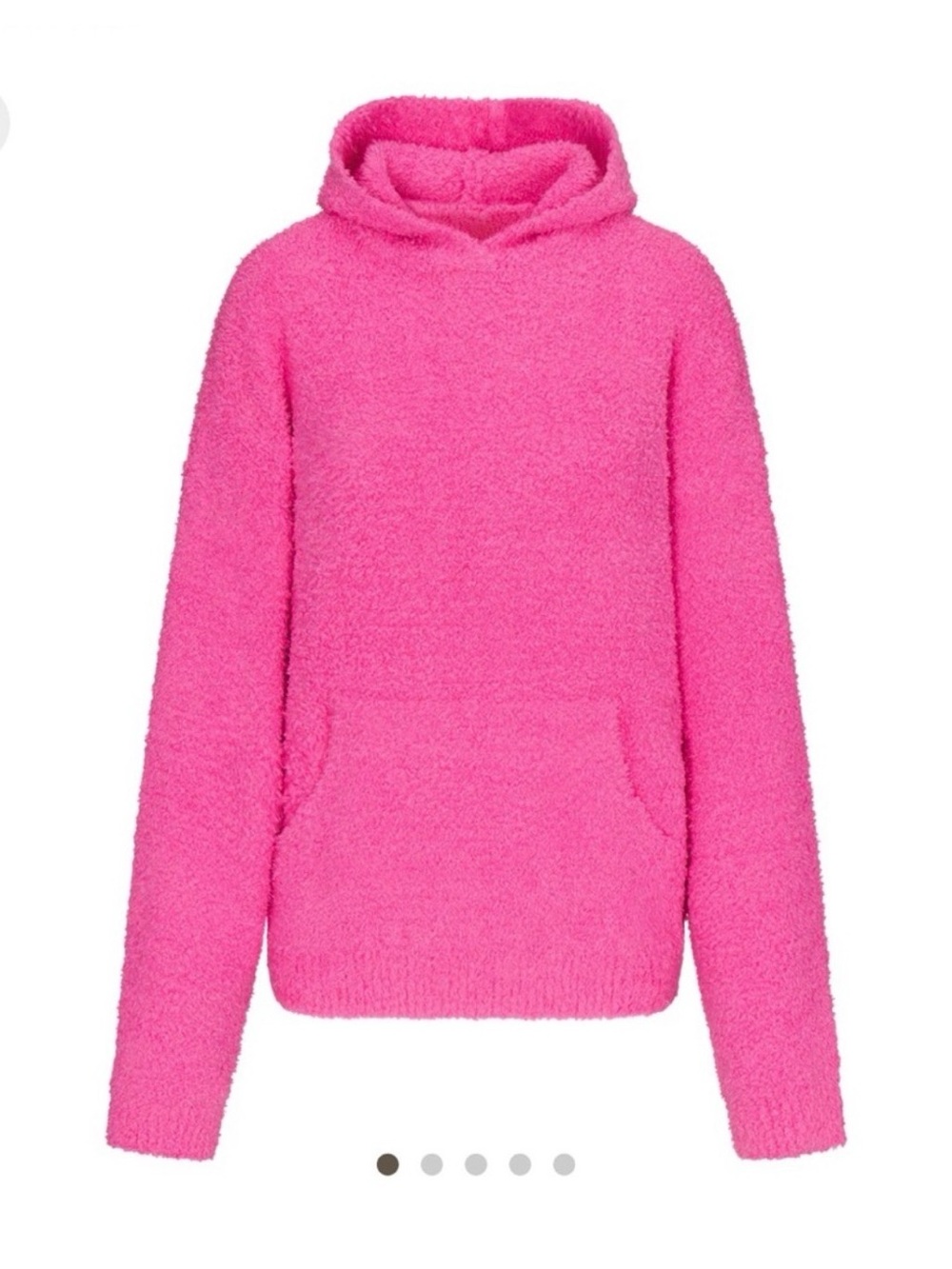 SKIMS super soft oversized pink fuzzy teddy sweatshirt - XL